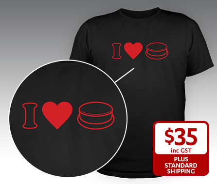 Input Type equals Big Red Button T-Shirt product image