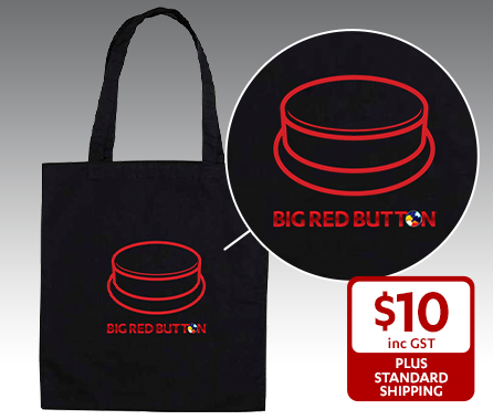 Big Red Button Tote Bag product image
